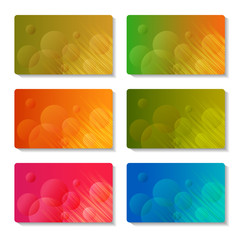 Set of abstract card design