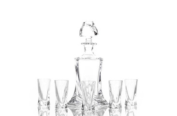 Set of glass containers