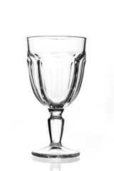 Empty glass ice cream dish