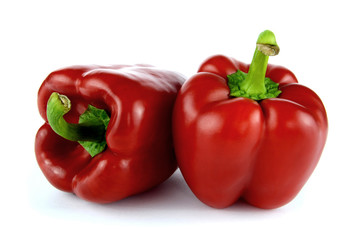 Red Bell Pepper on a white background