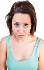 Traurige junge Frau