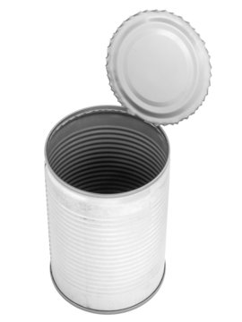 Empty metal food can