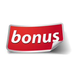 Bonus label vector red