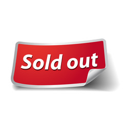 Sold out vector label
