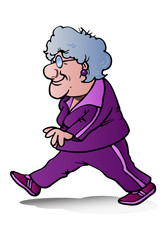 grandma jogging