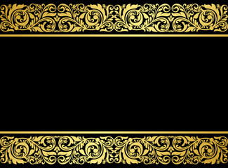 Floral border with gilded elements