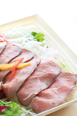 Fototapeta premium Sliced roasted beef