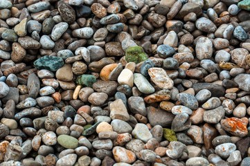 Pebble stones at the sea