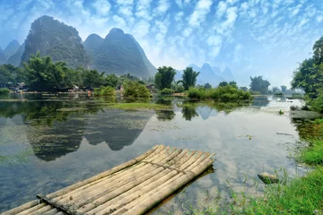 Peel and stick wall murals China natural scenery in Guilin, China
