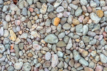 Pebble stones at the sea