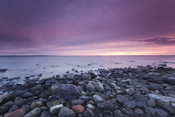 Fototapeta premium The baltic sea a summer day, wide angle photo