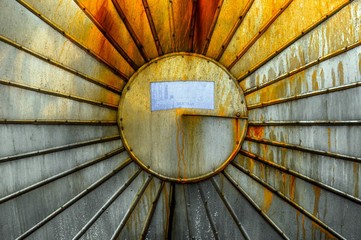 Rusty steal texture of a storage tank