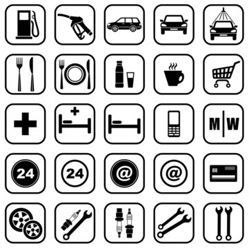 Gas station icons