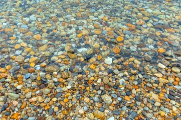 Pebble stones at the sea