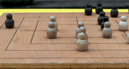 alternative chess board with a maze