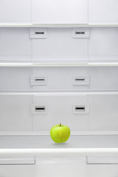Apple in the refrigerator
