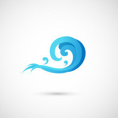 Naklejka premium illustration of abstract blue wave vector