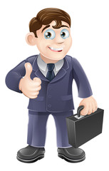 Fototapeta premium Man in suit thumbs up drawing