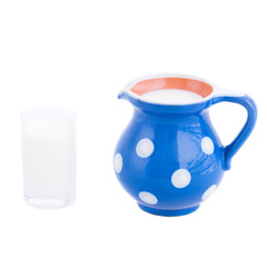 glass and jug of milk