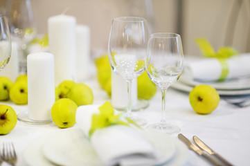 Table set for an event party