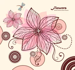 Papier Peint photo Fleurs abstraites Fond floral décoratif