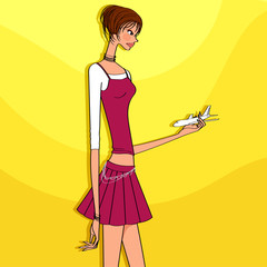 girl dreaming of travel