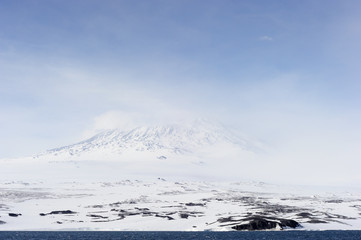 Mount Erebus on Antarctica.