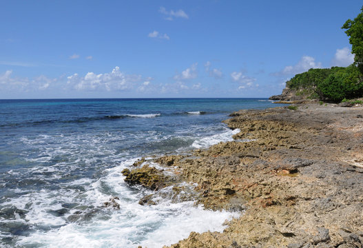 seaside of Anse Bertrand in Guadeloupe