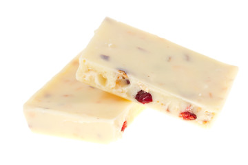 White chocolate with strawberry