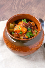 Black bean and pumpkin baked pot