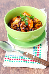 Black bean and vegetable stew