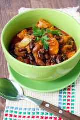 Black bean and vegetable stew