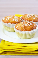 Obraz na płótnie Canvas Orange and oat muffins