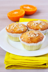 Orange and oat muffins