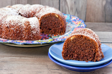 Chocolate and pumpkin bundt cake