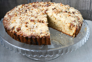 Apple streusel cake