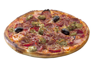 Pizza isolated over a white background