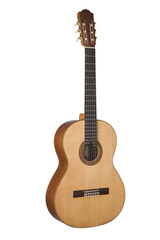 Obraz premium The image of a guitar under a white background