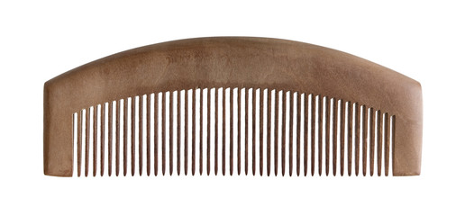 Wood comb isolated
