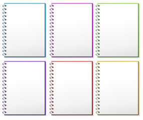 Six spring notebooks