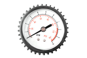 Manometer on white background