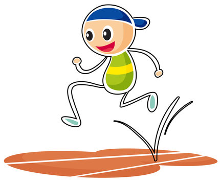 A sketch of a boy running