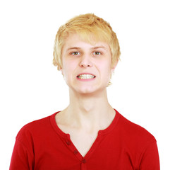 wildly smiling maniac