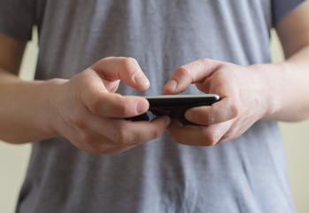 A man using a mobile phone