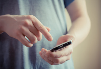 A man using a mobile phone