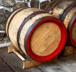 Nominal wooden wine barrel