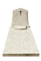 single grave stone cut out (Clipping path)