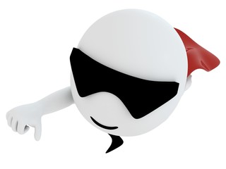 Fototapeta premium 3d super stylish hero with red cape and wearing mask