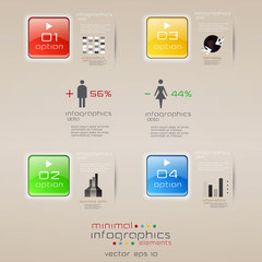 Minimal infographics. Vector