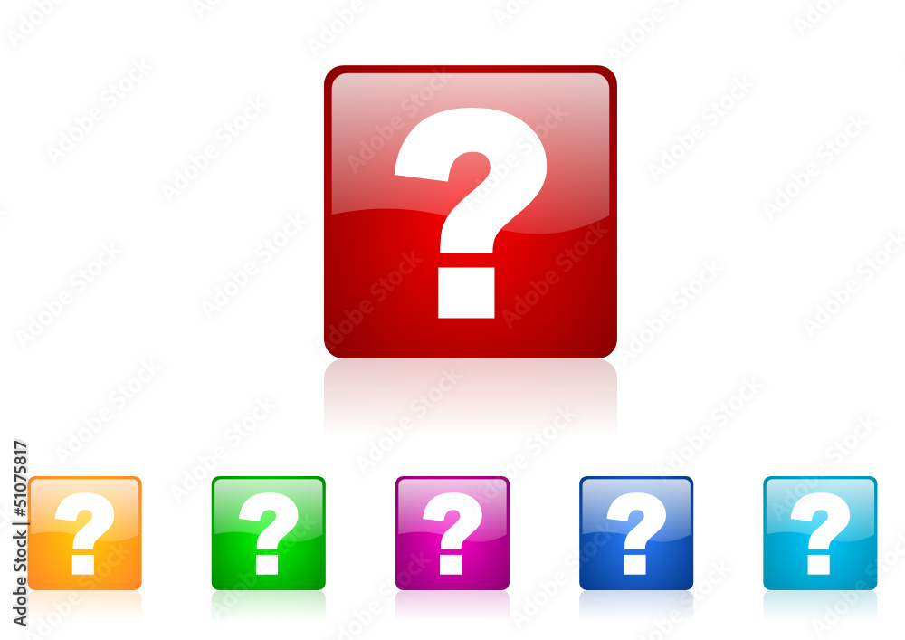 Poster question vector glossy web icon set